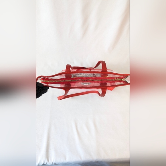 Ed Hardy Clear Tiger Tote PVC Red Trim Shoulder Bag Tattoo DEADSTOCK - NWT - Picture 6 of 10